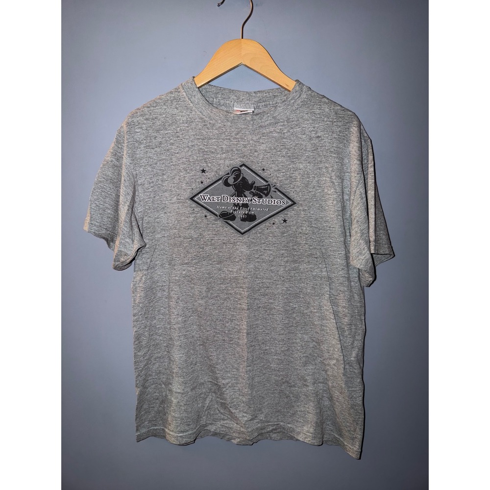 Disney Store Walt Disney Studios Mickey Mouse Graphic T-Shirt Grey Heather L